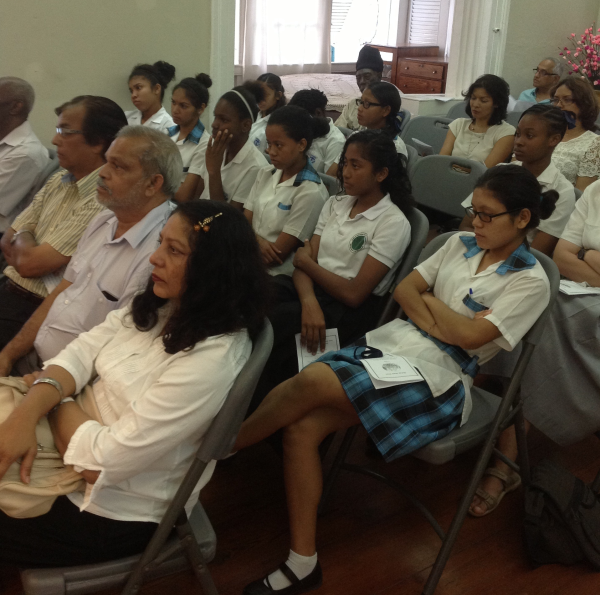 Section of the audience at Professor Seecharan's reading.